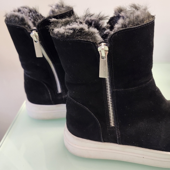 J/SLIDES BLACK BOOTS TRISTAN FLUFFY INTERIOR SIZE 8 - Picture 6 of 16